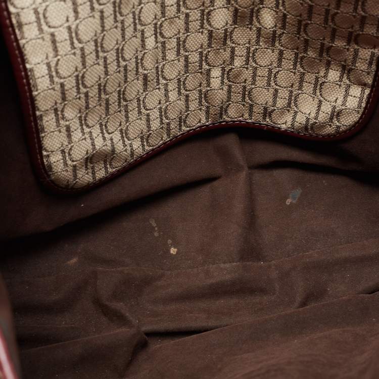 Pre Owned CH Carolina Herrera Tricolor Monogram Canvas and Leather Tote