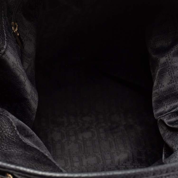 Pre Owned CH Carolina Herrera Black Leather Hobo