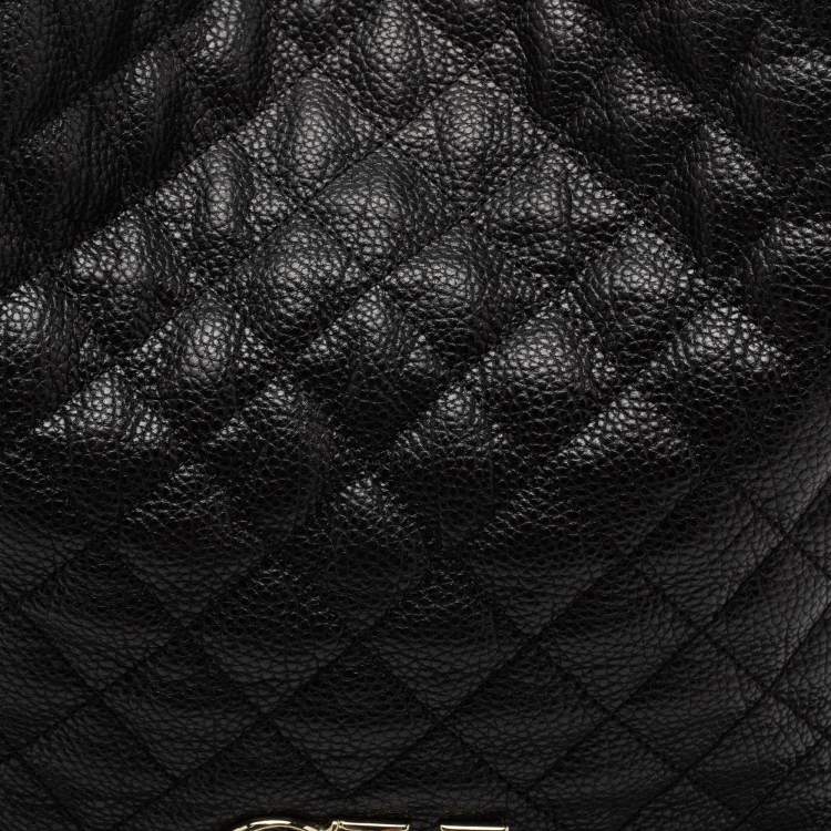 Pre Owned CH Carolina Herrera Black Leather Hobo