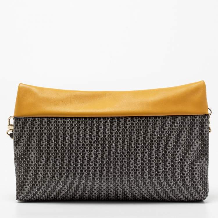 Pre Owned CH Carolina Herrera Multicolor Monogram Coated Canvas and Leather Zip Crossbody Bag