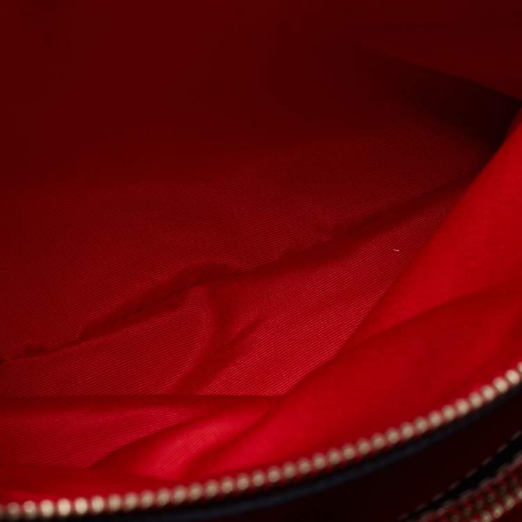 Pre Owned CH Carolina Herrera Navy Blue Leather Matteo Tote