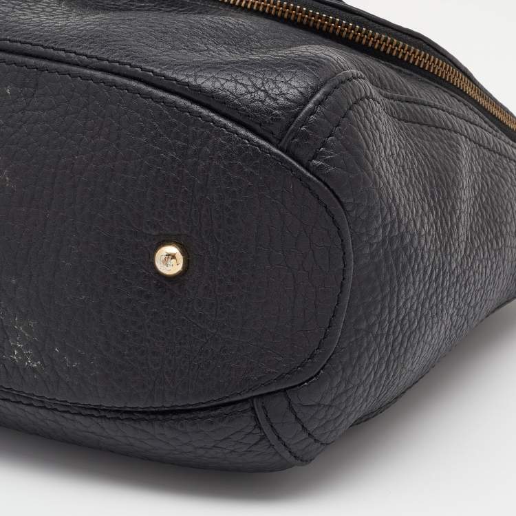 Pre Owned CH Carolina Herrera Black Leather Tassel Shoulder Bag