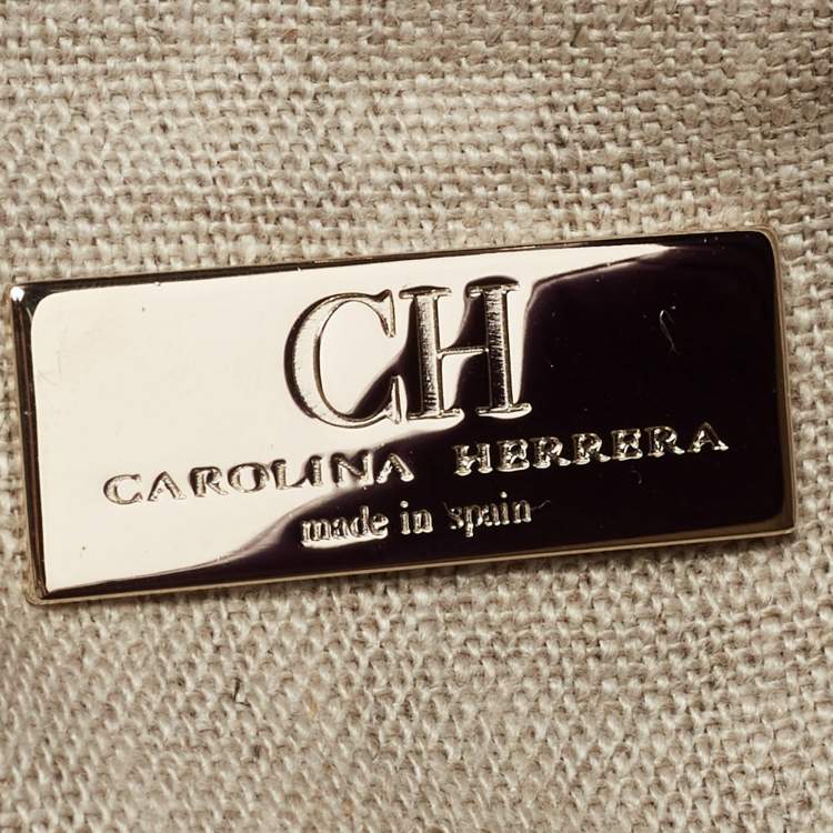 مملوكة مسبقًا CH Carolina Herrera Purple Monogram Leather Shoulder Bag