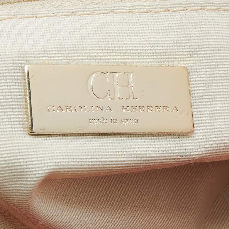 Pre Owned CH Carolina Herrera Red Quilted Leather Chain Shoulder Bag