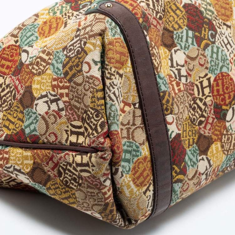 Pre Owned CH Carolina Herrera Multicolour Canvas And Leather Tote
