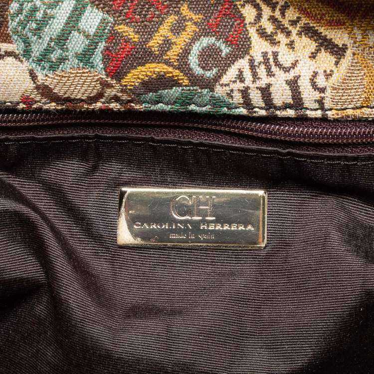 Pre Owned CH Carolina Herrera Multicolour Canvas And Leather Tote