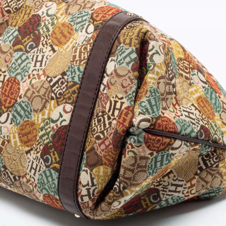Pre Owned CH Carolina Herrera Multicolour Canvas And Leather Tote