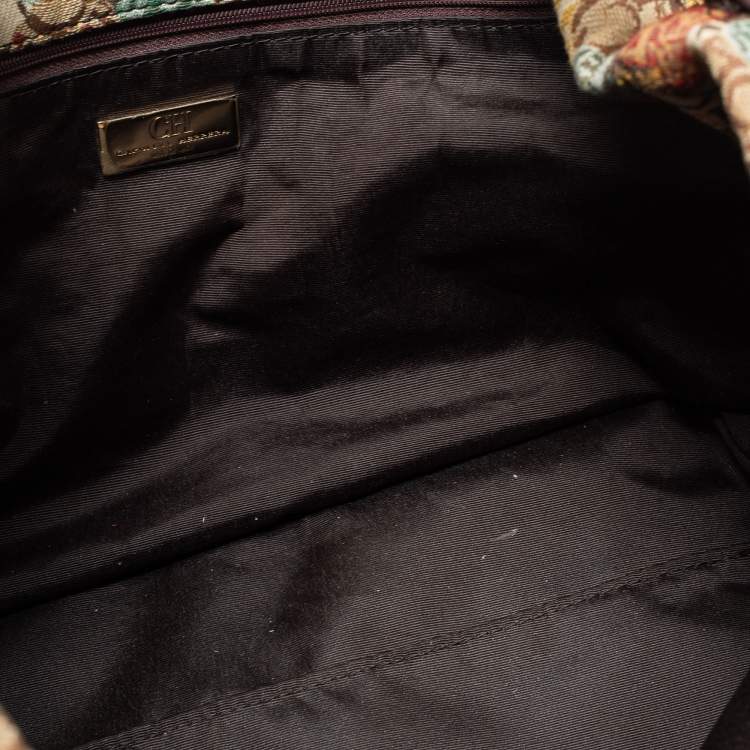 Pre Owned CH Carolina Herrera Multicolour Canvas And Leather Tote