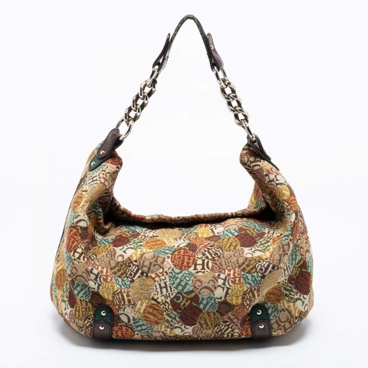 Pre Owned CH Carolina Herrera Multicolour Canvas And Leather Tote