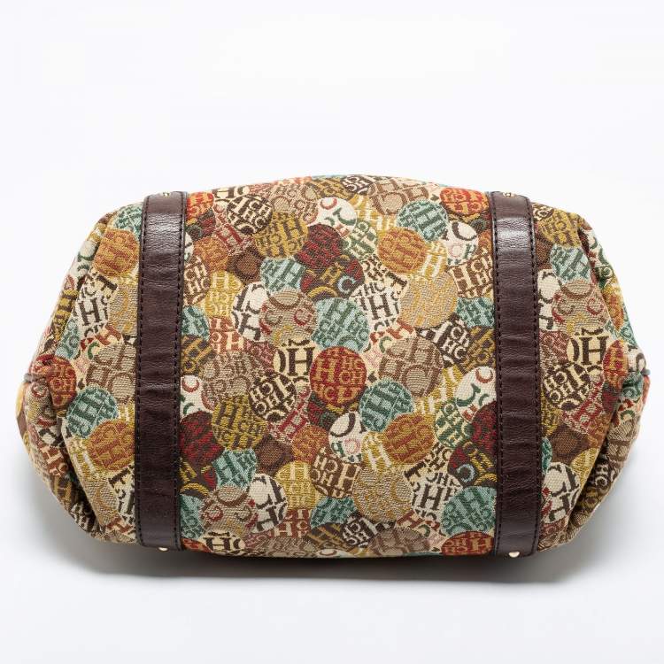 Pre Owned CH Carolina Herrera Multicolour Canvas And Leather Tote