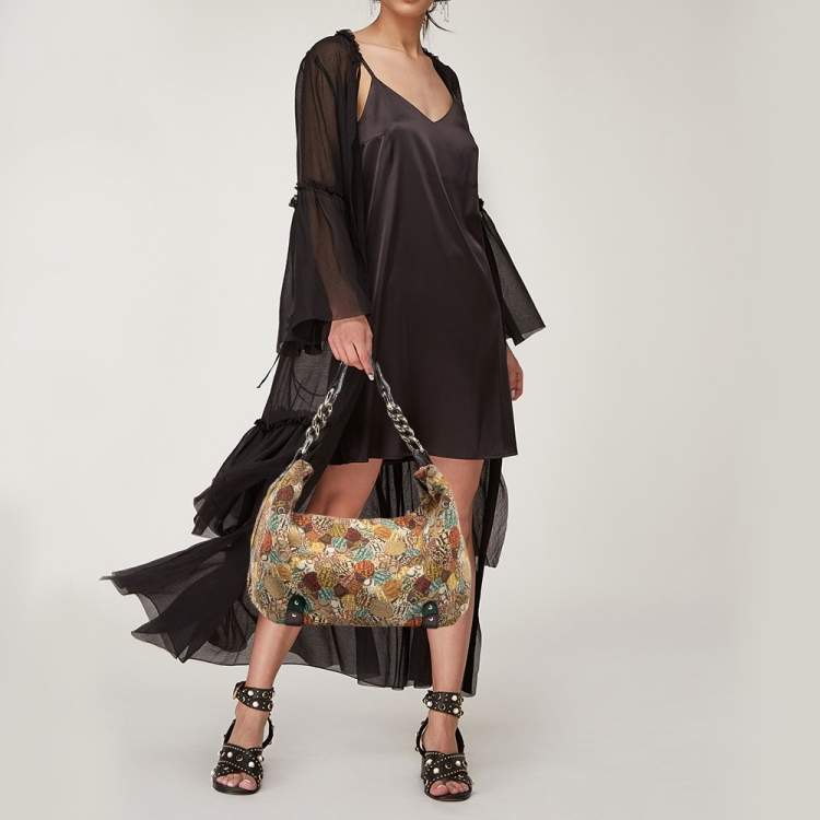 Pre Owned CH Carolina Herrera Multicolour Canvas And Leather Tote