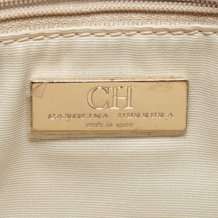 مملوكة مسبقًا CH Carolina Herrera Red Monogram Leather Audrey Shoulder Bag