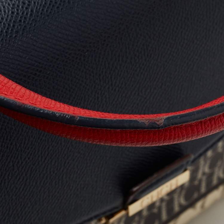 Pre Owned CH Carolina Herrera Multicolor Monogram Coated Canvas Top Handle Bag