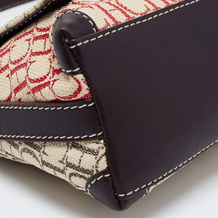 مملوكة مسبقًا CH Carolina Herrera Multicolor Monogram Canvas and Leather Shoulder Bag