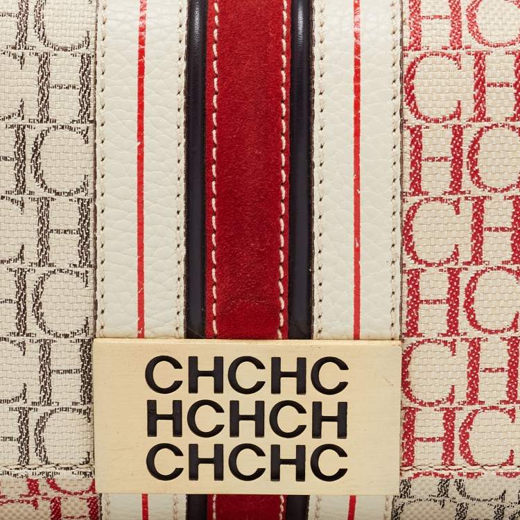 مملوكة مسبقًا CH Carolina Herrera Multicolor Monogram Canvas and Leather Shoulder Bag