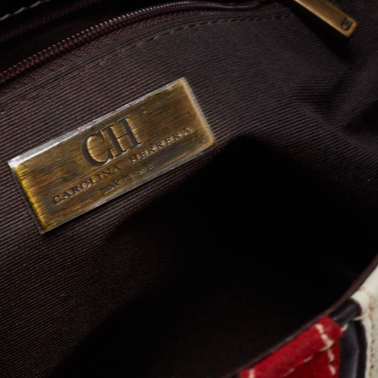مملوكة مسبقًا CH Carolina Herrera Multicolor Monogram Canvas and Leather Shoulder Bag