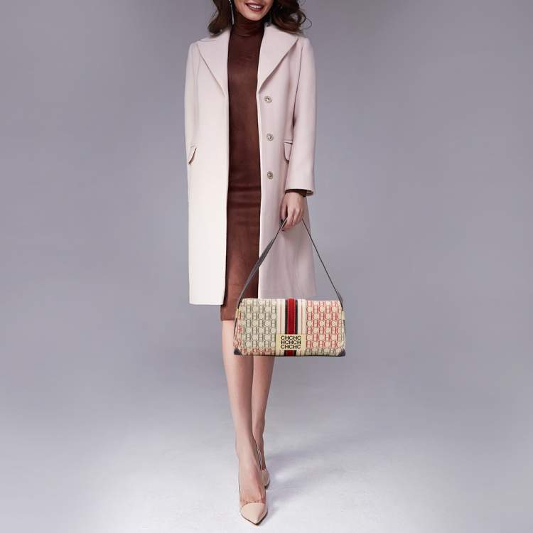 مملوكة مسبقًا CH Carolina Herrera Multicolor Monogram Canvas and Leather Shoulder Bag