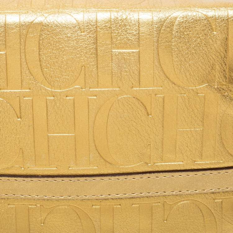 مملوكة مسبقًا CH Carolina Herrera Gold Leather Matryoshka Tote