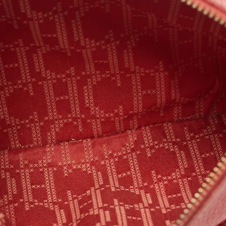 مملوكة مسبقًا CH Carolina Herrera Red Leather Zip Crossbody Bag