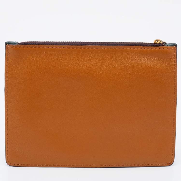Pre Owned CH Carolina Herrera Multicolor Leather Tassel Zip Pouch