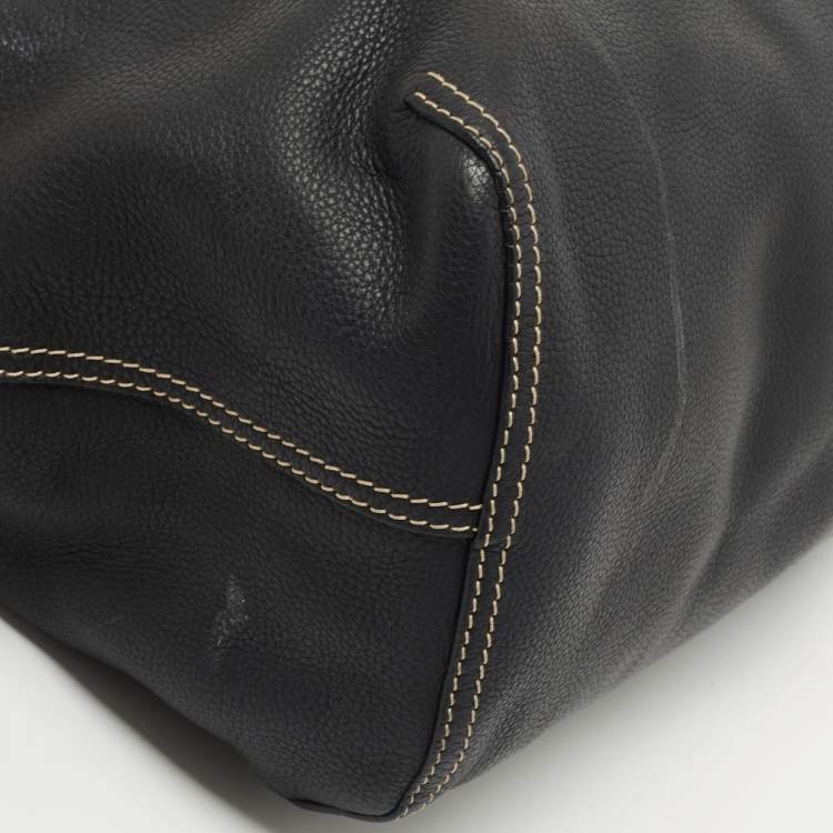 Pre Owned CH Carolina Herrera Black Leather Tote