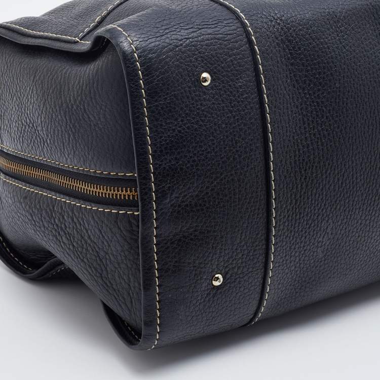 Pre Owned CH Carolina Herrera Black Leather Satchel
