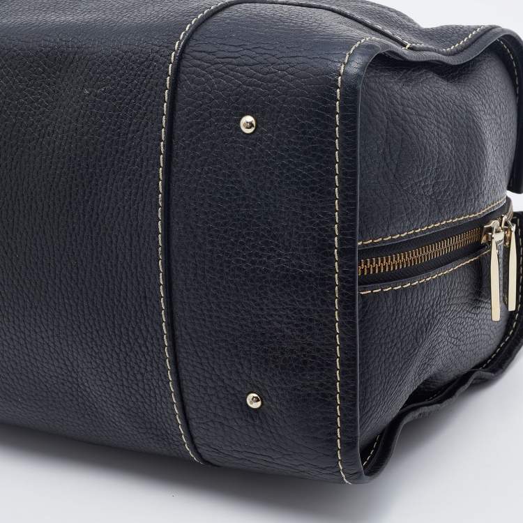 Pre Owned CH Carolina Herrera Black Leather Satchel