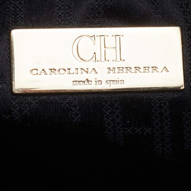 Pre Owned CH Carolina Herrera Black Leather Satchel