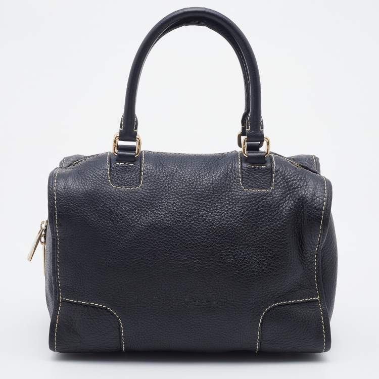 Pre Owned CH Carolina Herrera Black Leather Satchel