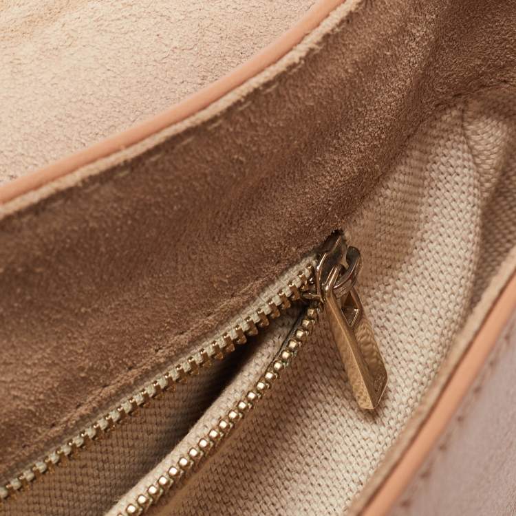 Pre Owned CH Carolina Herrera Brown/Black Leather Flap Chain Shoulder Bag