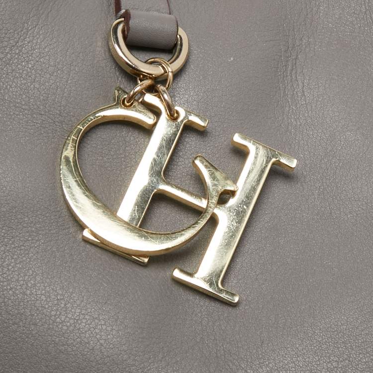 Pre Owned CH Carolina Herrera Grey Leather Tote