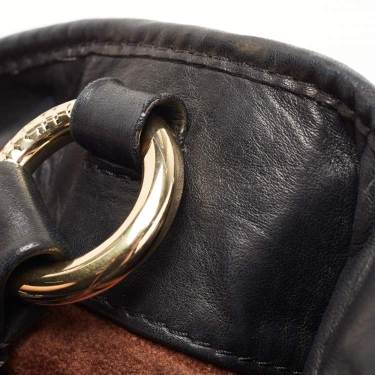 Pre Owned CH Carolina Herrera Black Quilted Leather Logo Tote
