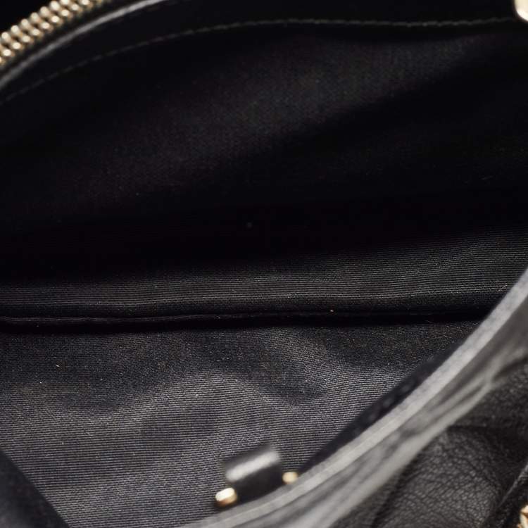 Pre Owned CH Carolina Herrera Black Quilted Leather Chain Shoulder Bag
