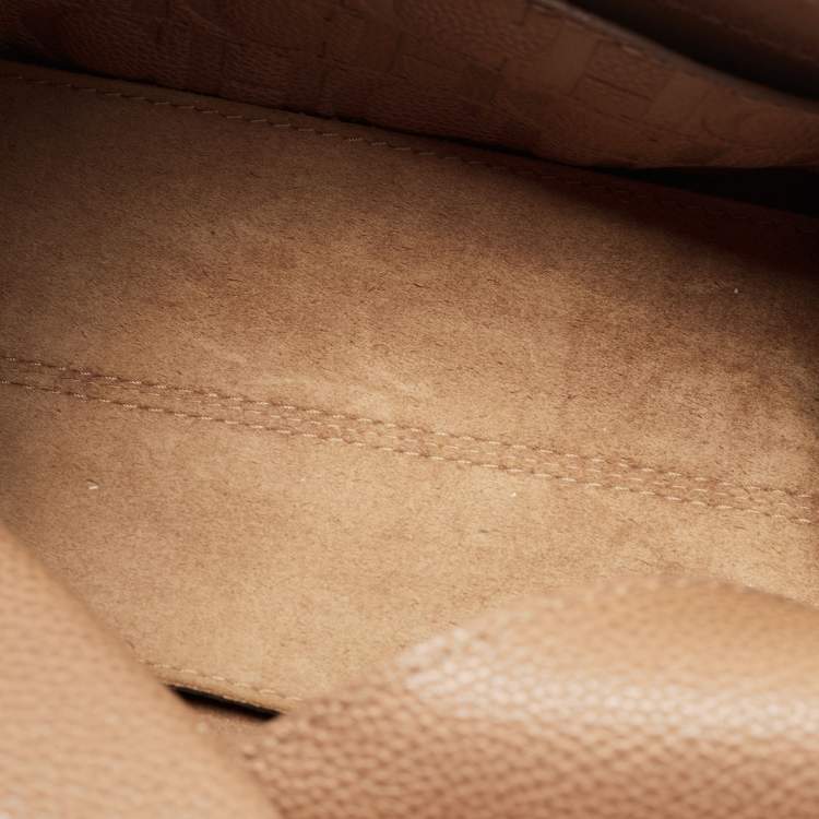 Pre Owned CH Carolina Herrera Light Brown Leather Minueto Flap Bag