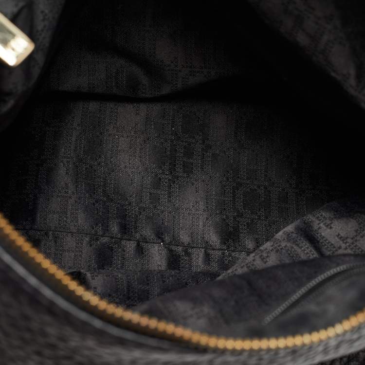 Pre Owned CH Carolina Herrera Black Leather Tassel Hobo