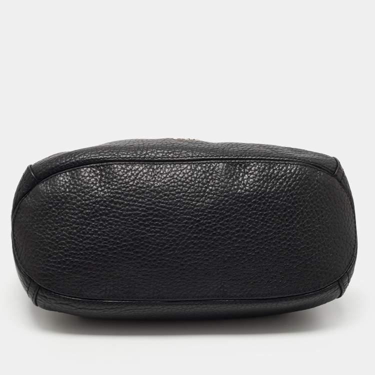 Pre Owned CH Carolina Herrera Black Leather Tassel Hobo