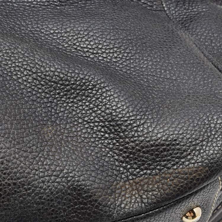 Pre Owned Carolina Herrera Black Leather Large Matteo Tote