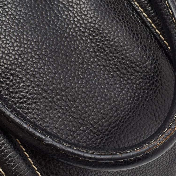 Pre Owned Carolina Herrera Black Leather Large Matteo Tote