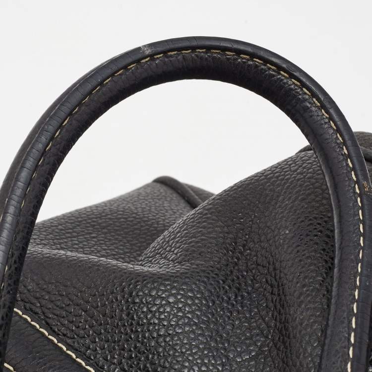 Pre Owned Carolina Herrera Black Leather Large Matteo Tote