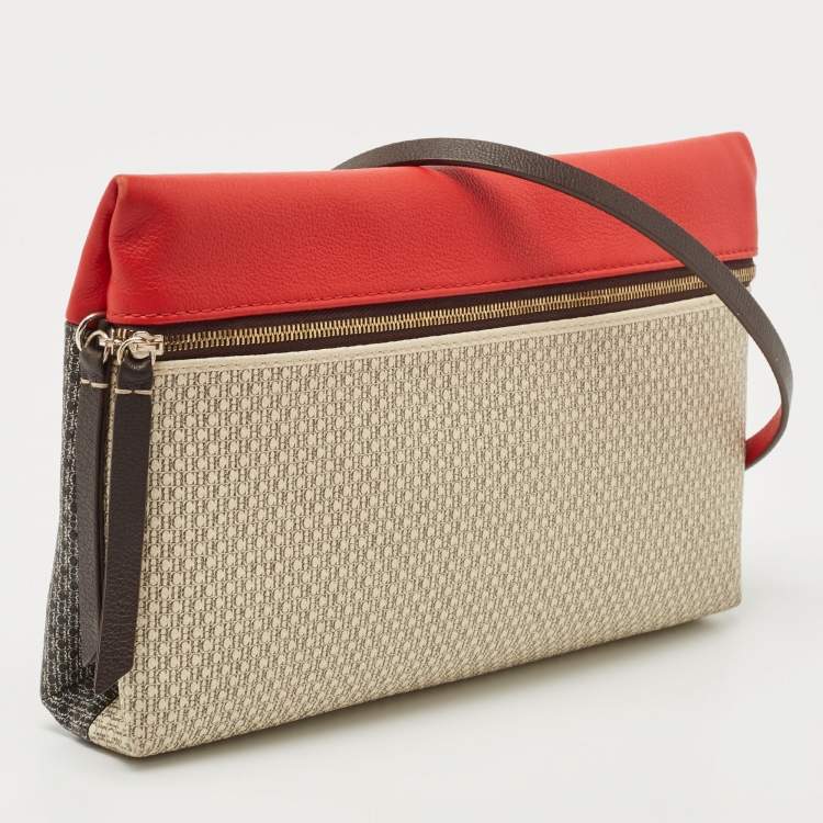 Pre Owned CH Carolina Herrera Tricolor Monogram Coated Canvas and Leather Inro Crossbody Bag