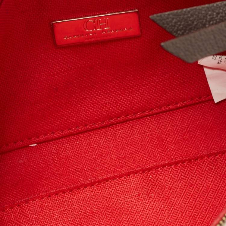 Pre Owned CH Carolina Herrera Tricolor Monogram Coated Canvas and Leather Inro Crossbody Bag