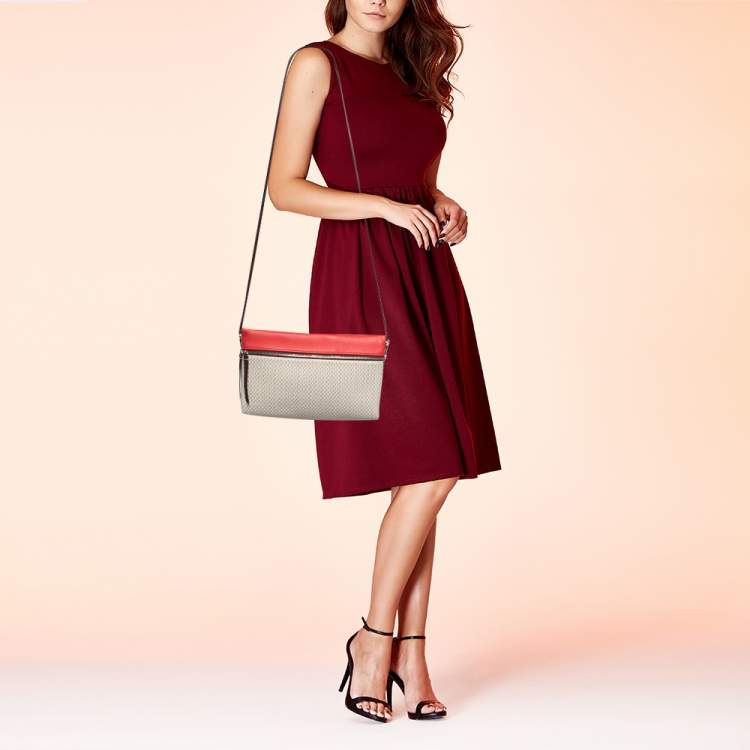 Pre Owned CH Carolina Herrera Tricolor Monogram Coated Canvas and Leather Inro Crossbody Bag
