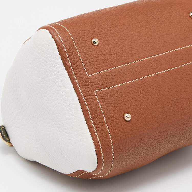 Pre Owned CH Carolina Herrera Tricolour Leather Zip Crosbody Bag
