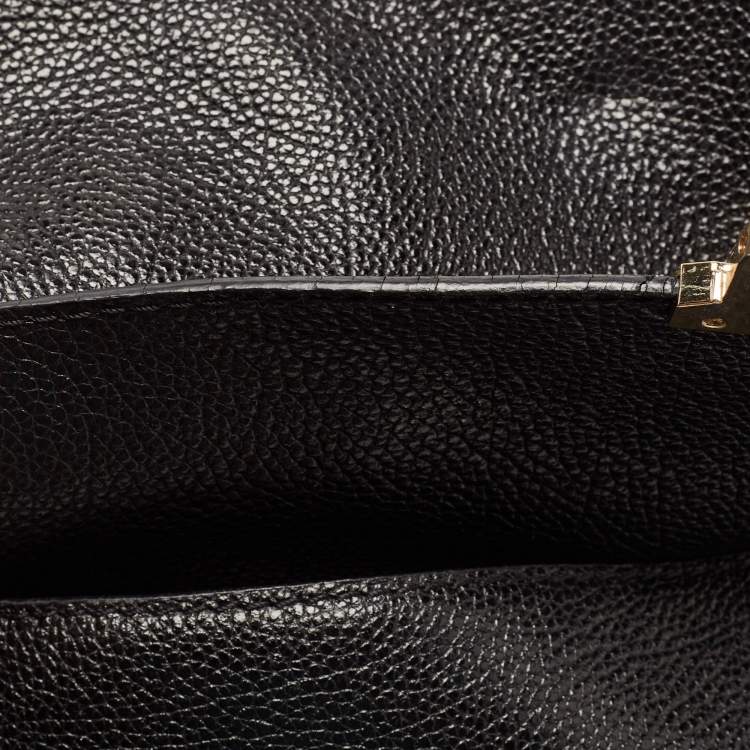 Pre Owned CH Carolina Herrera Black Leather Minuetto Flap Top Handle Bag
