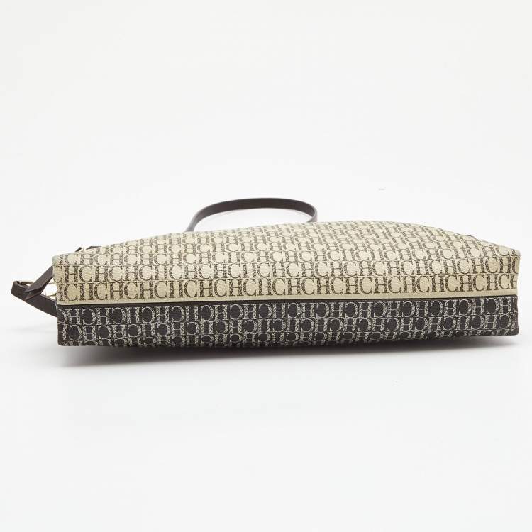 Pre Owned CH Carolina Herrera Tricolor Monogram Coated Canvas and Leather Inro Crossbody Bag