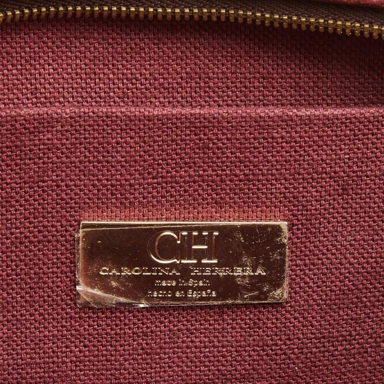 Pre Owned CH Carolina Herrera Tricolor Monogram Coated Canvas and Leather Inro Crossbody Bag