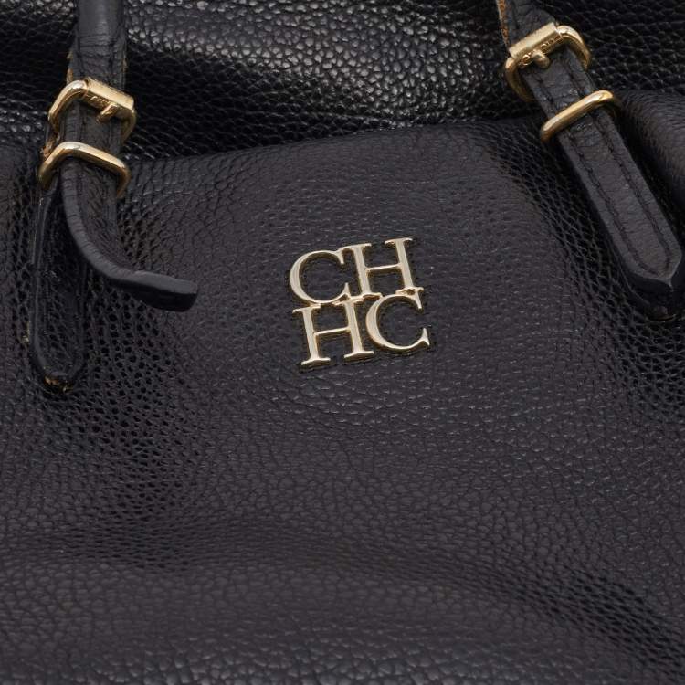 Pre Owned  CH Carolina Herrera Black Leather Satchel