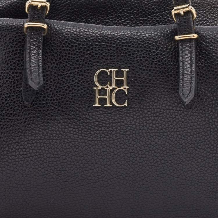 Pre Owned  CH Carolina Herrera Black Leather Satchel