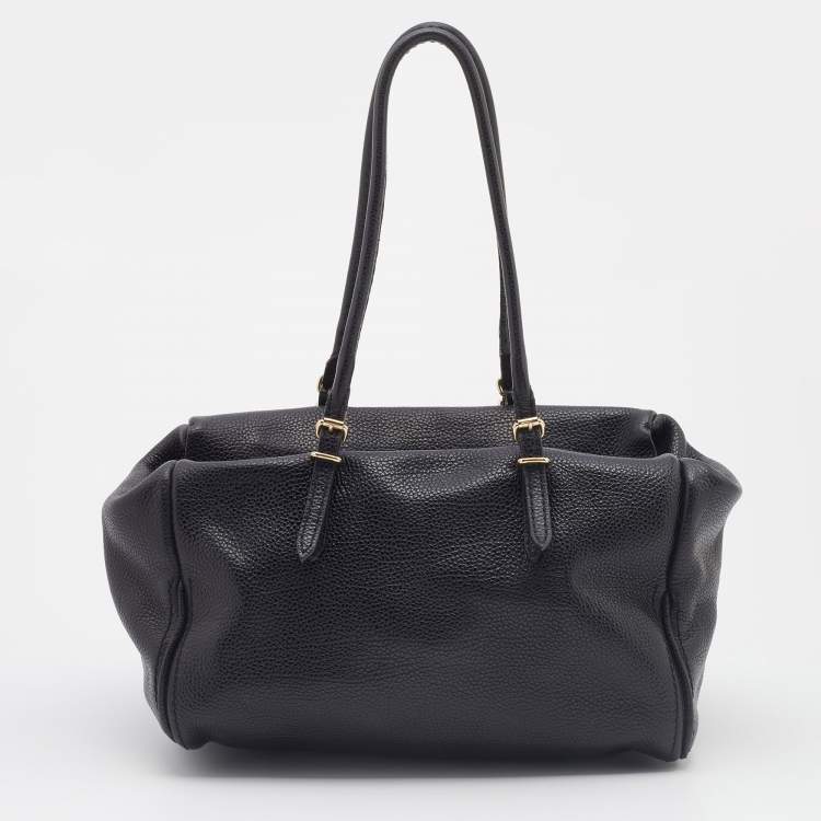 Pre Owned  CH Carolina Herrera Black Leather Satchel