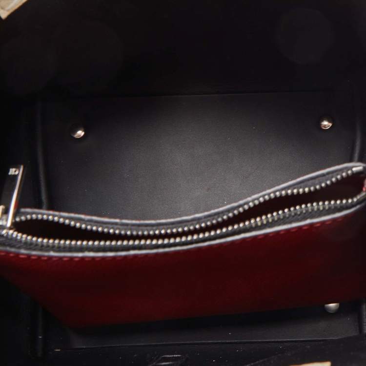 Pre Owned CH Carolina Herrera Black Leather Small Matryoshka Locked Shoulder Bag